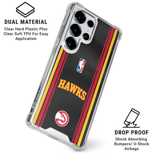 NBA Atlanta Hawks Jersey Galaxy S25 Ultra Clear Case